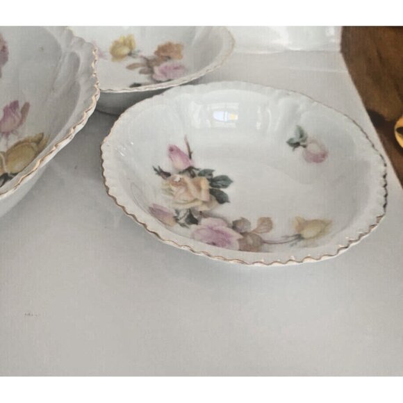 Antique Bavaria Schumann Arzberg Porcelain Serving Bowl and 4 nappies 1920's - Picture 16 of 16